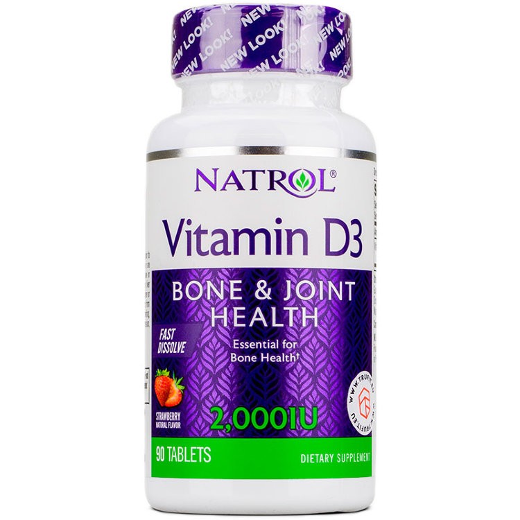Natrol Vitamin D3 2000 МЕ Fast Dissolve, 90 таб.